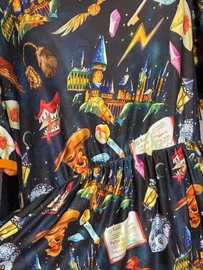 Enchanted Dress Shop Wizard World Magic Dress XL - HP Inspired Owls & Spells
